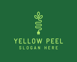 Green Eco Plug logo design