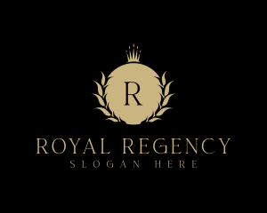 Royal Crown Wreath logo design