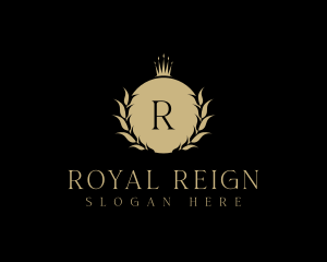 Royal Crown Wreath logo design