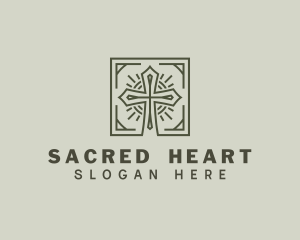 Sacred Church Cross logo design