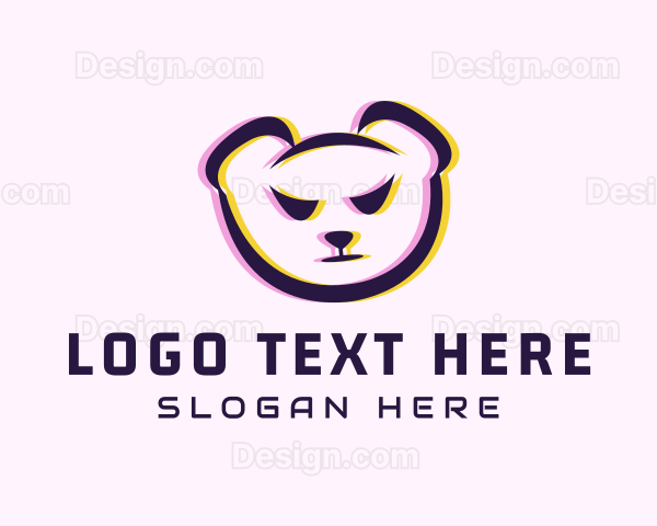 Bear Gaming Glitch Logo