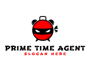 Ninja Alarm Clock  logo design