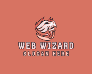 Skull Dragon Wizard logo design