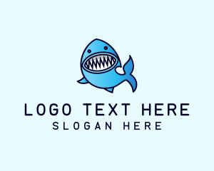 Scary Shark Teeth Logo