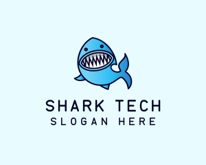 Scary Shark Teeth logo design