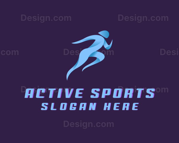Running Marathon Sports Logo