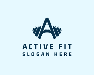 Fitness Gym Weights Letter A  logo design