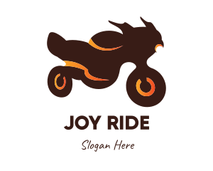 Brown Motorcycle Ride logo design