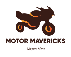 Brown Motorcycle Ride logo design