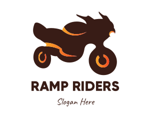 Brown Motorcycle Ride logo design