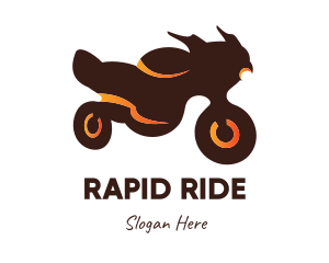 Brown Motorcycle Ride logo design