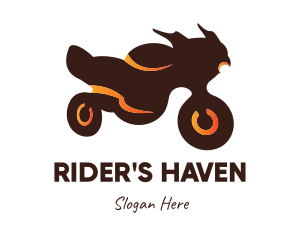 Brown Motorcycle Ride logo design