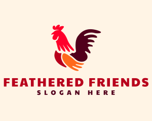 Chicken Rooster Poultry logo design