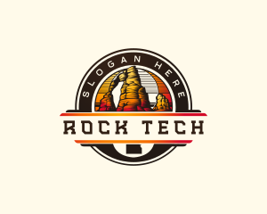 Kansas Rock Mountains logo design