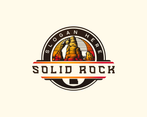 Kansas Rock Mountains logo design