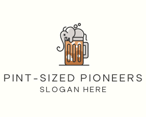 Elephant Beer Pub logo design