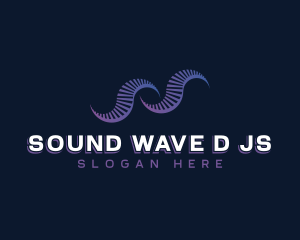 Digital Wave Stripe logo design