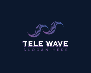 Digital Wave Stripe logo design