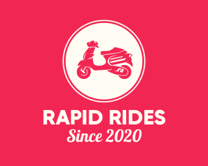 Red Scooter Moped logo