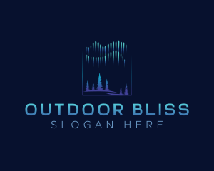 Sweden Aurora Borealis logo design