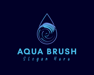 Droplet Cleaning Broom  logo design