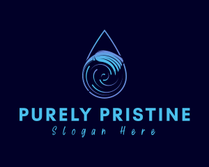 Droplet Cleaning Broom  logo design