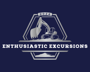 Excavator Construction Machinery Logo