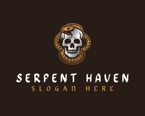 Serpent Snake Skull logo design