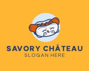 Hot Dog Sandwich Snack logo design