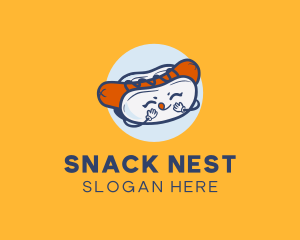 Hot Dog Sandwich Snack logo design