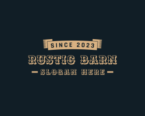 Rustic Western Cowboy logo design