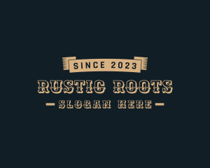 Rustic Western Cowboy logo design