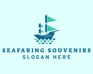 Ocean Galleon Ship logo