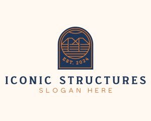 Construction Bridge Structure logo design