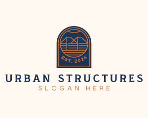 Construction Bridge Structure logo design