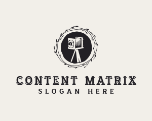 Vintage Camera Wreath logo