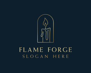 Candle Light Flame logo design