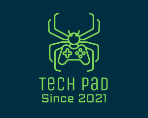 Minimalist Gaming Spider  logo design