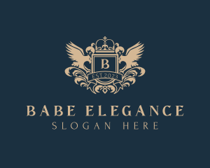 Elegant Regal Bird Crest logo design