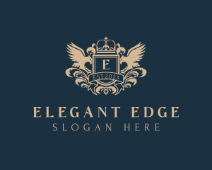 Elegant Regal Bird Crest logo design