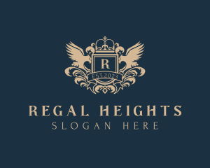 Elegant Regal Bird Crest logo design