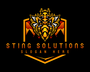 Hornet Insect Gaming logo design