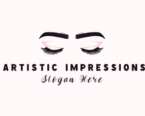 Woman Eyelash Aesthetic logo design