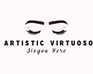 Woman Eyelash Aesthetic logo design