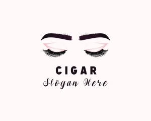 Woman Eyelash Aesthetic logo design