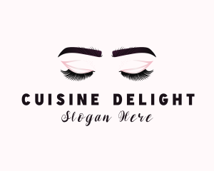 Woman Eyelash Aesthetic logo design