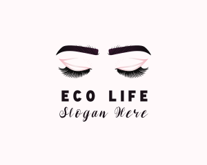 Woman Eyelash Aesthetic logo design