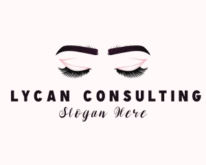 Woman Eyelash Aesthetic logo design