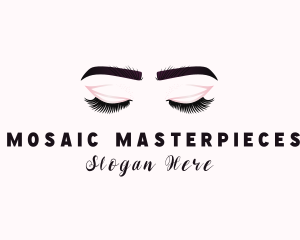 Woman Eyelash Aesthetic logo design