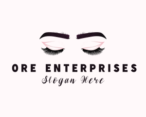 Woman Eyelash Aesthetic logo design